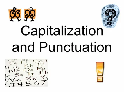 Practices in Punctuation and Capitalization with answers