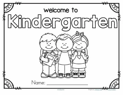 Free Printables First Day Kindergarten Coloring